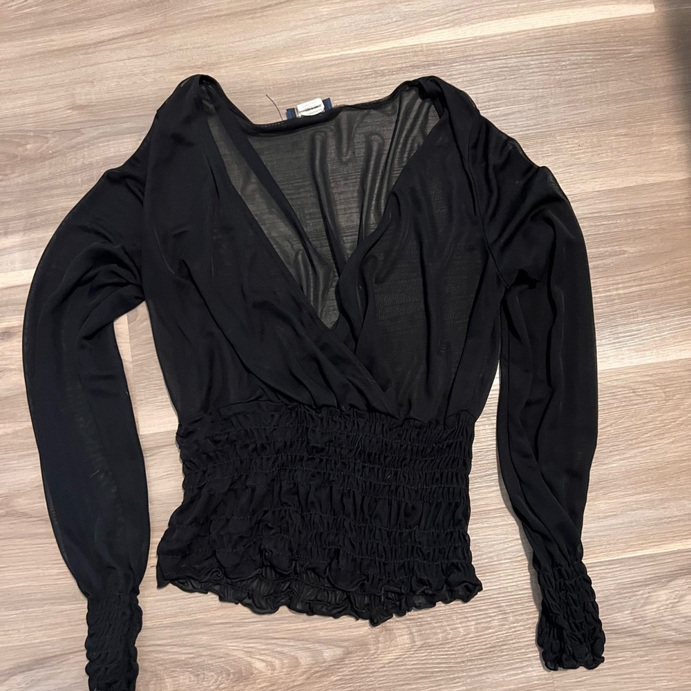 Vintage mesh black shirt